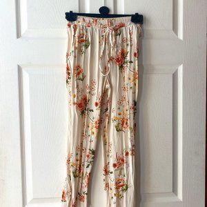 Zara Floral Silky Pants